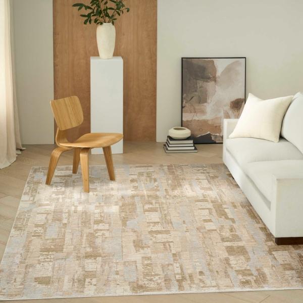 Nourison CK089 Drift Beige Grey Indoor Only Abstract Rug DRF04