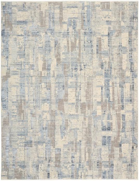 Nourison CK089 Drift Blue Beige Indoor Only Abstract Rug DRF04