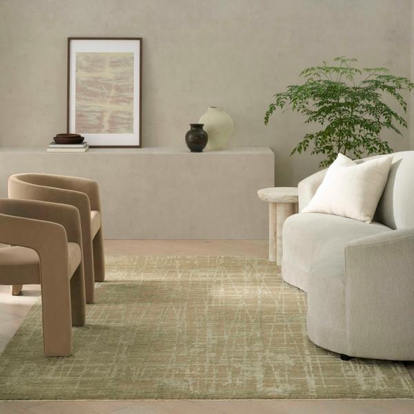 nourison CK090 Latitude Green Indoor only Abstract Rug LTD01