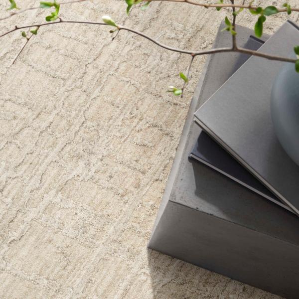 Nourison CK090 Latitude Ivory Beige Indoor Only Abstract Rug LTD01