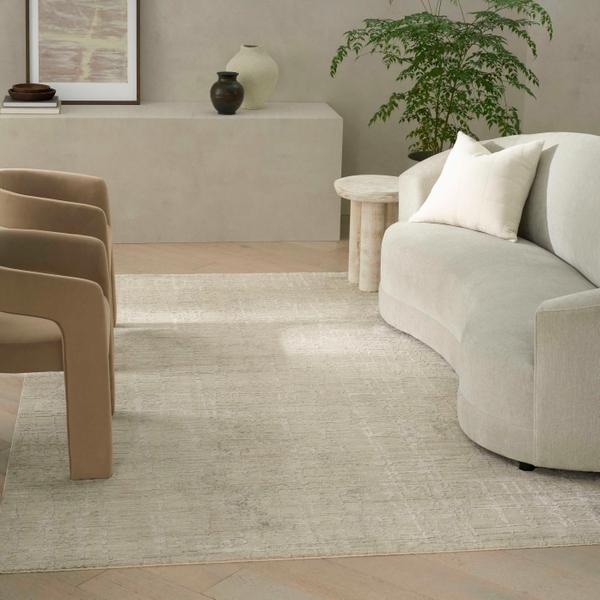 Nourison CK090 Latitude Ivory Beige Indoor Only Abstract Rug LTD01