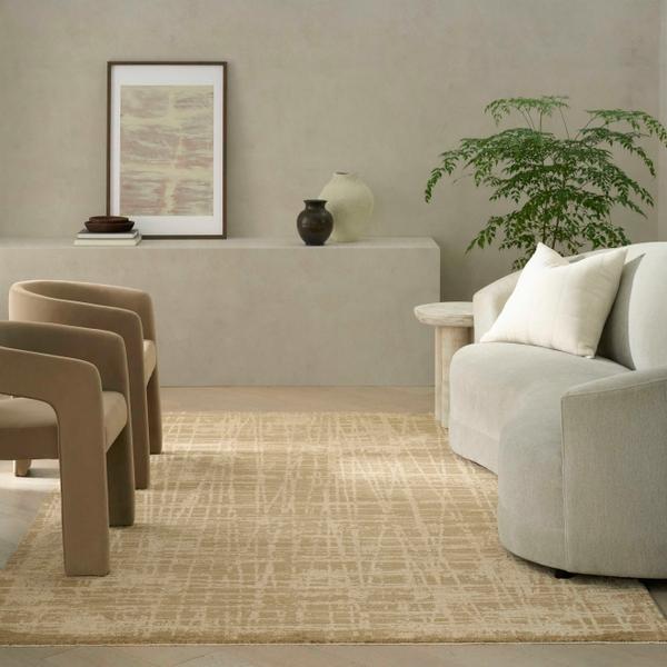 nourison CK090 Latitude Taupe Indoor only Abstract Rug LTD01