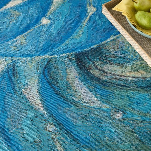 Nourison Color Splash Blue Ivory Indoor/Outdoor Graphic Rug CSP01