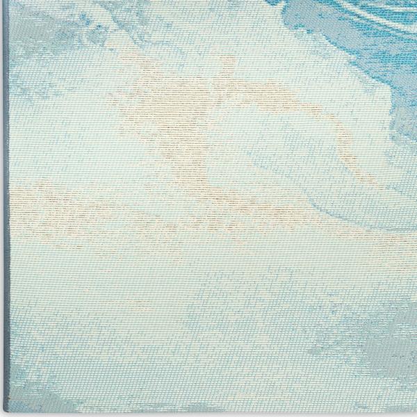 nourison Color Splash Ivory Blue Indoor/Outdoor Abstract Rug CSP05