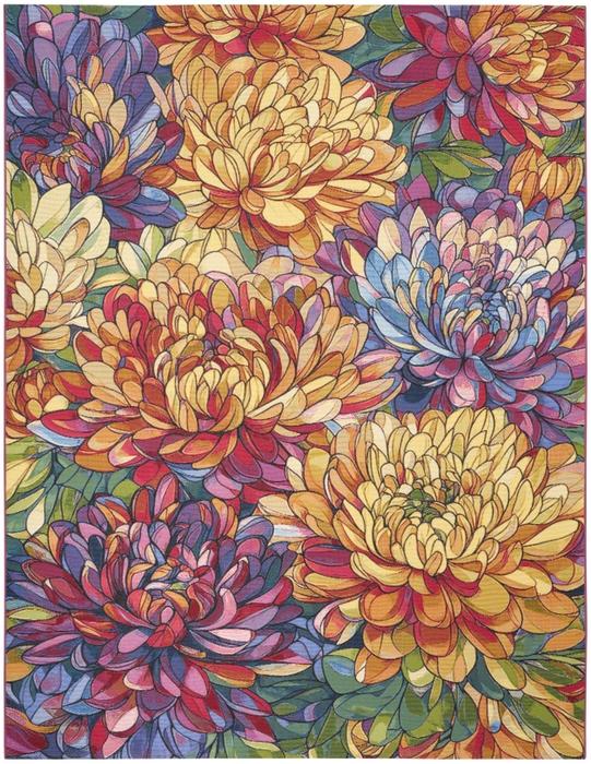 Nourison Color Splash Multicolor Indoor/Outdoor Floral Rug CSP06