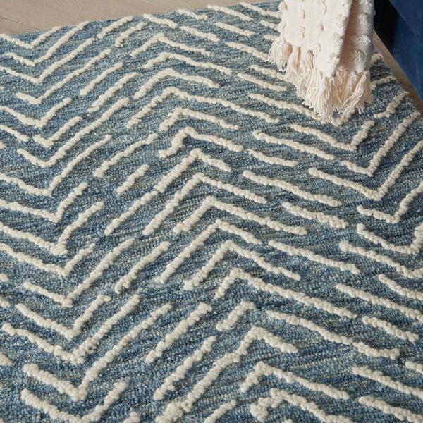 Nourison Colorado Abstract Chevron Blue Rug CLR02 Home