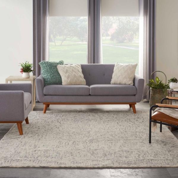 Nourison Colorado Geometric Ivory/Blue Rug CLR04 Home