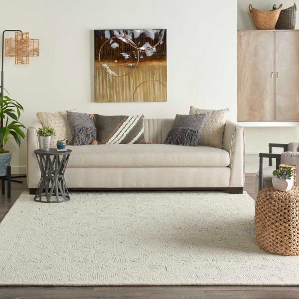 Nourison Colorado Geometric Ivory/Navy Rug CLR05 Home