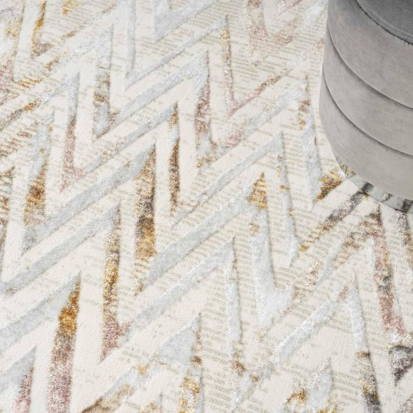 Nourison Contemporary Chevron Multicolored Rug GLZ05 Home