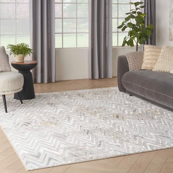 nourison Contemporary Chevron Multicolored Rug GLZ05 Home