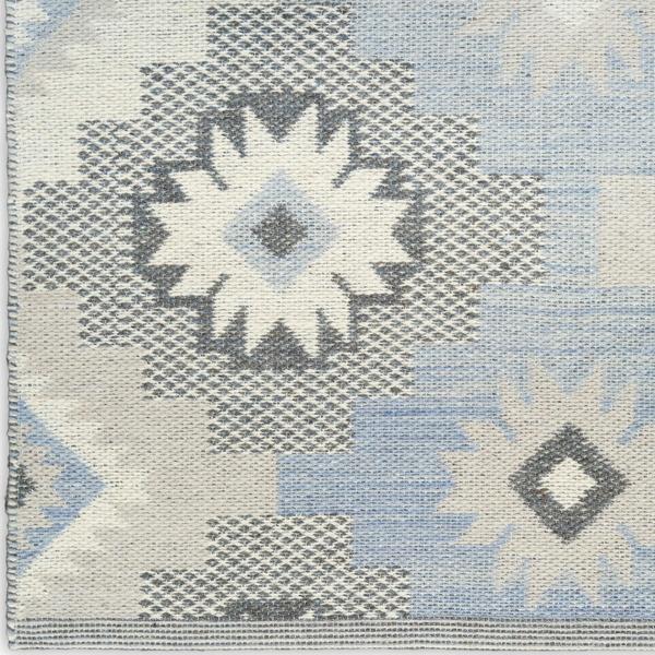 nourison Copenhagen Ivory Blue Indoor only Geometric Rug CPN01