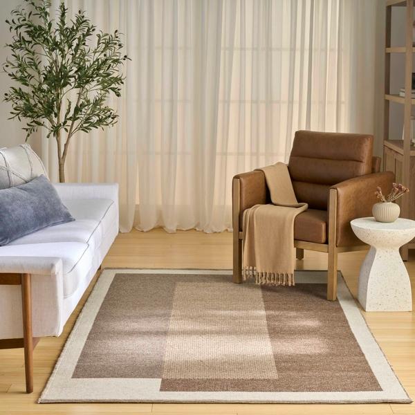 Nourison Copenhagen Ivory Mocha Indoor Only Geometric Rug CPN02