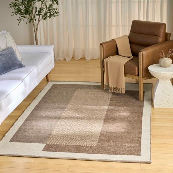 Nourison Copenhagen Ivory Mocha Indoor Only Geometric Rug CPN02