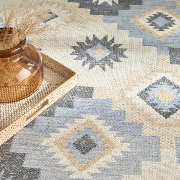 Nourison Copenhagen Ivory Navy Indoor Only Geometric Rug CPN01