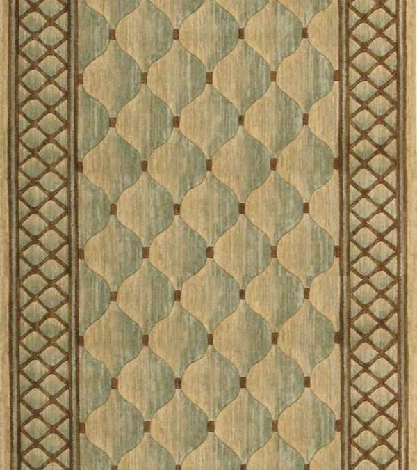 Nourison COSMOPOLITAN SHADOWLURE C26R LIGHT GREEN RUNNER BROADLOOM CARPET