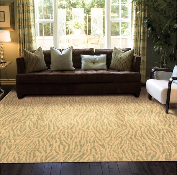 Nourison COSMOPOLITAN URBAN TIGER C29F BEIGE/GREEN BROADLOOM BROADLOOM CARPET