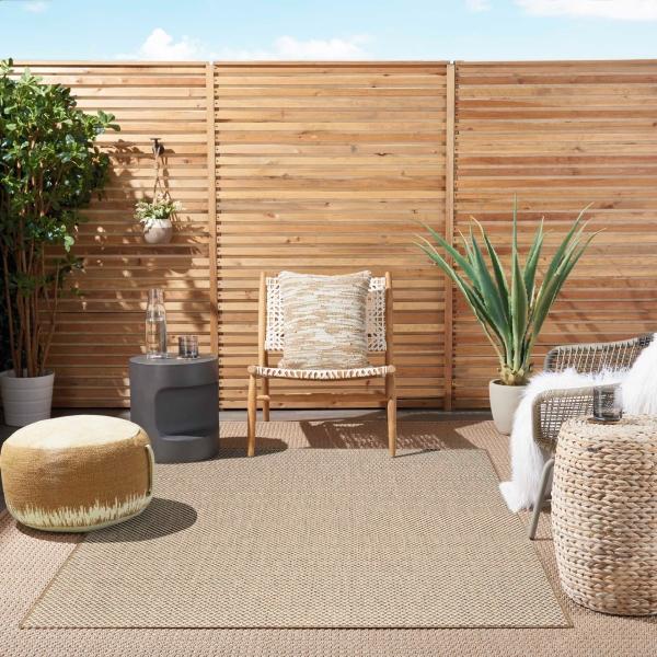 Nourison Courtyard Jute Ivory Indoor/Outdoor Geometric Rug COU01