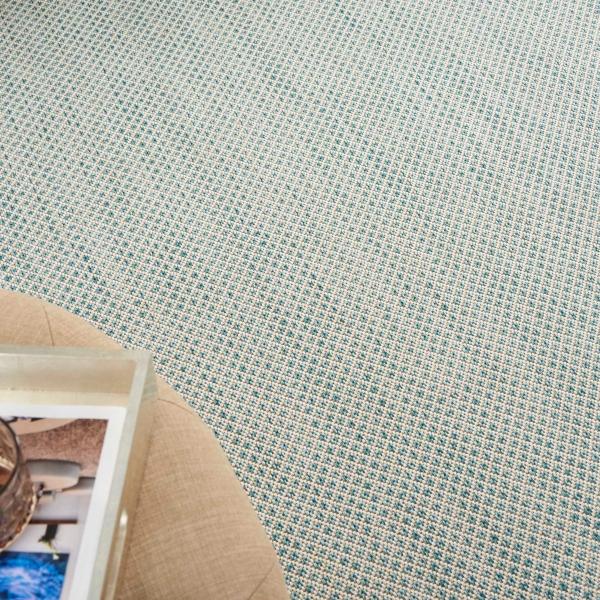 Nourison Courtyard Outdoor Flat Weave Aqua Blue Rug COU01 Home