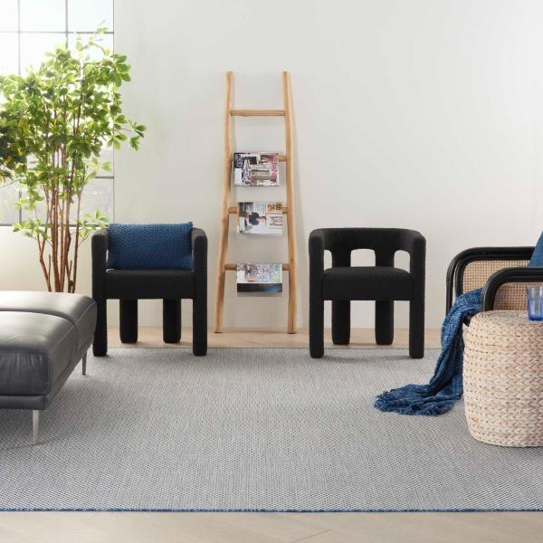Nourison Courtyard Outdoor Flat Weave Blue Rug COU01 Home
