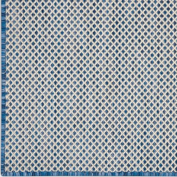 nourison Courtyard Outdoor Flat Weave Blue Rug COU01 Home