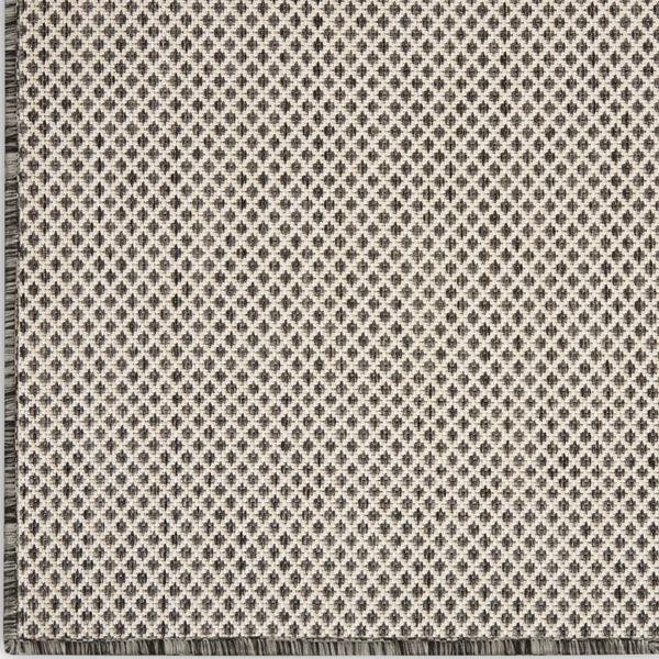nourison Courtyard Outdoor Flat Weave Charcoal Grey Rug COU01 Home