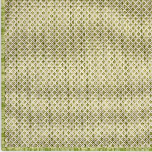 nourison Courtyard Outdoor Flat Weave Green Rug COU01 Home