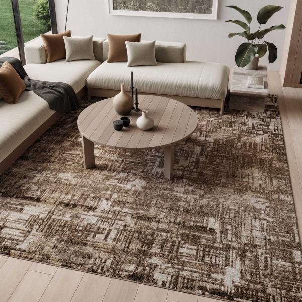 Nourison Dekor Brown Indoor Only Geometric Rug DEK11