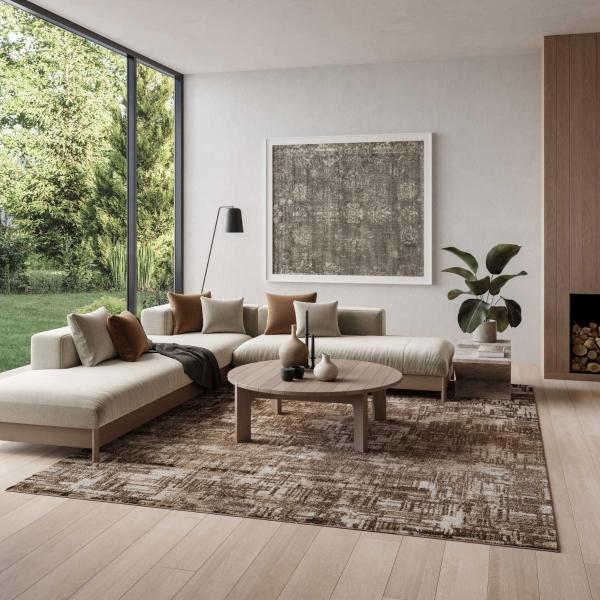 nourison Dekor Brown Indoor only Geometric Rug DEK11