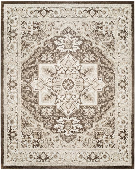Nourison Dekor Brown Ivory Indoor Only Persian Rug DEK08
