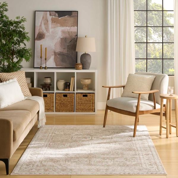 Nourison Dekor Cream Beige Indoor Only Moroccan Rug DEK01