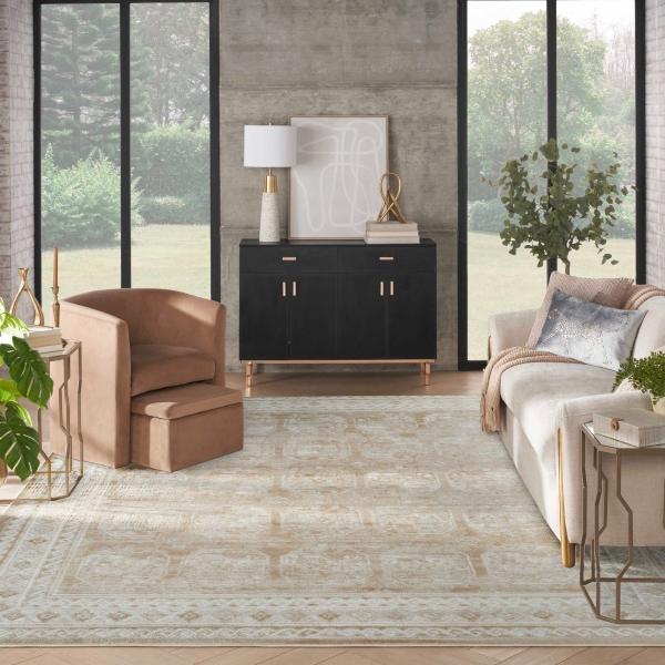 nourison Dekor Cream Beige Indoor only Moroccan Rug DEK01