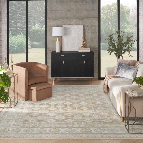 nourison Dekor Cream Beige Indoor only Persian Rug DEK02