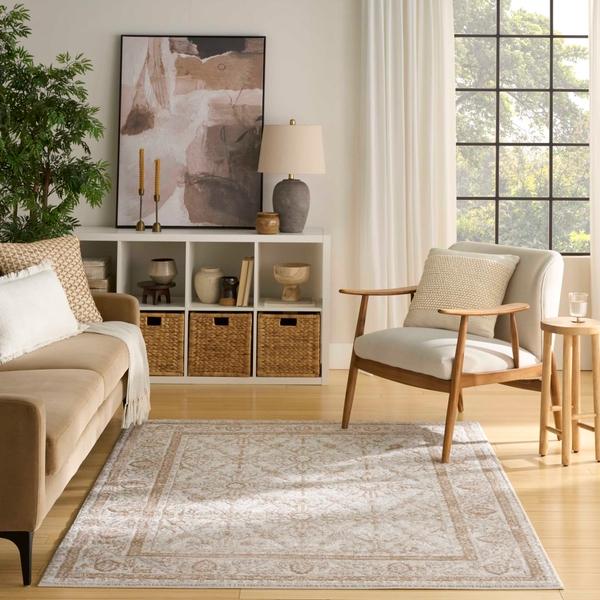 Nourison Dekor Cream Beige Indoor Only Persian Rug DEK03