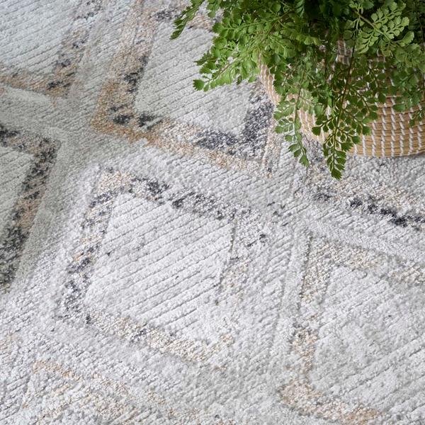 Nourison Dekor Grey Charcoal Indoor Only Diamond Rug DEK05