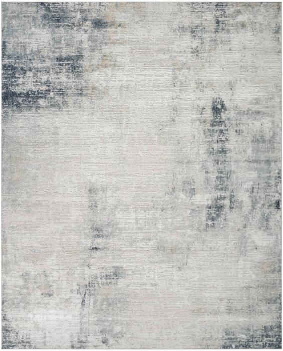 Nourison Dekor Grey Navy Indoor Only Abstract Rug DEK07