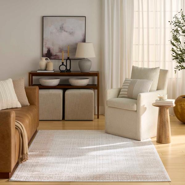 Nourison Dekor Ivory Beige Indoor Only Abstract Rug DEK06