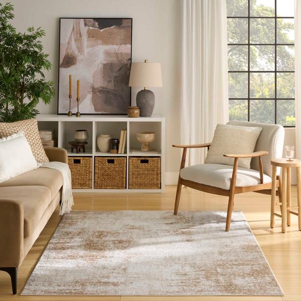 Nourison Dekor Ivory Beige Indoor Only Abstract Rug DEK07