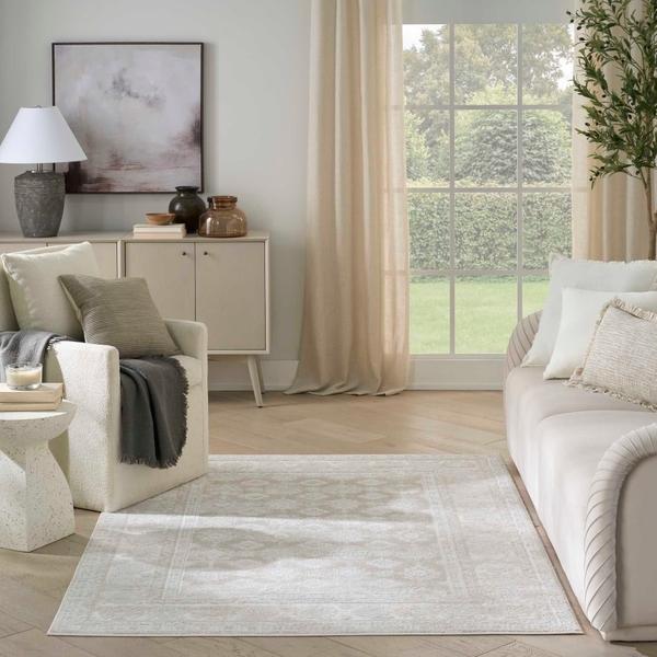 Nourison Dekor Ivory Beige Indoor Only Persian Rug DEK02