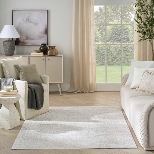 Nourison Dekor Ivory Beige Indoor Only Persian Rug DEK03