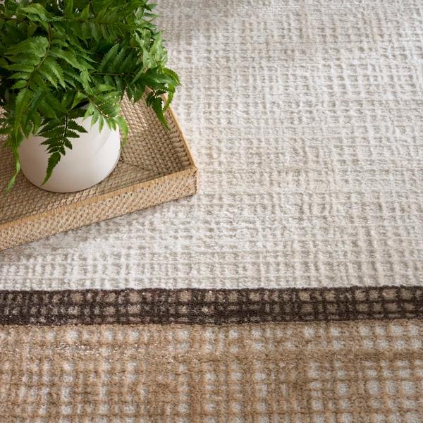 Nourison Dekor Ivory Brown Indoor Only Abstract Rug DEK06