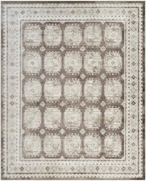 Nourison Dekor Ivory Brown Indoor Only Moroccan Rug DEK01