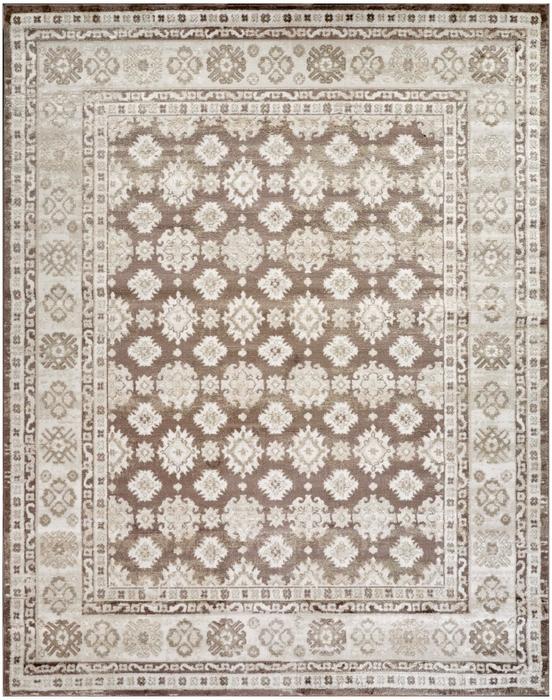 Nourison Dekor Ivory Brown Indoor Only Persian Rug DEK02