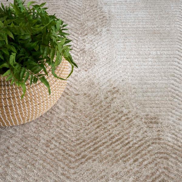 Nourison Dekor Ivory Taupe Indoor Only Abstract Rug DEK04
