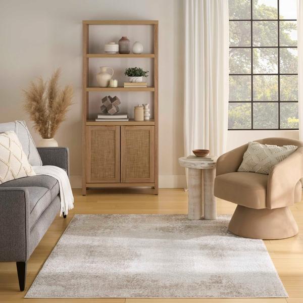 Nourison Dekor Ivory Taupe Indoor Only Abstract Rug DEK04