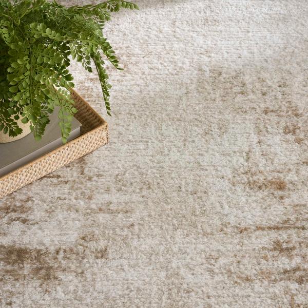 Nourison Dekor Ivory Taupe Indoor Only Abstract Rug DEK07