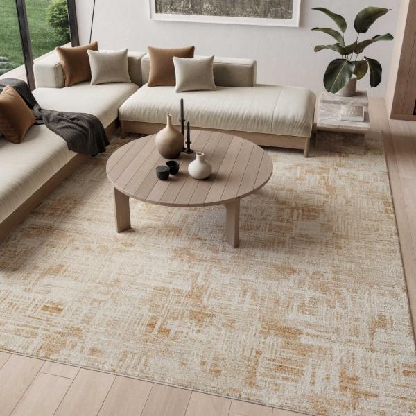 Nourison Dekor Ivory Taupe Indoor Only Geometric Rug DEK11
