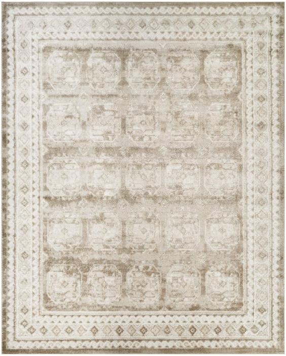 Nourison Dekor Ivory Taupe Indoor Only Moroccan Rug DEK01