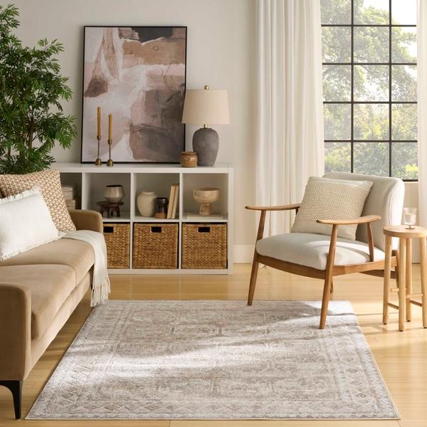 Nourison Dekor Ivory Taupe Indoor Only Moroccan Rug DEK01