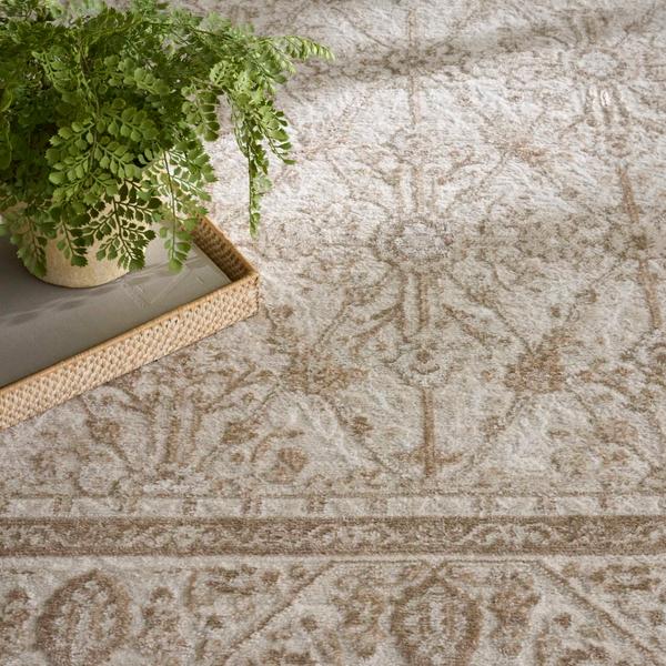 Nourison Dekor Ivory Taupe Indoor Only Persian Rug DEK03