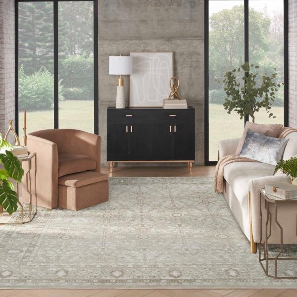 nourison Dekor Ivory Taupe Indoor only Persian Rug DEK03